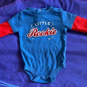 🔥6/$10🔥 Kidgets Baby Boy Onesie, 0-3 Months, Long-Sleeved, Little Rookie
